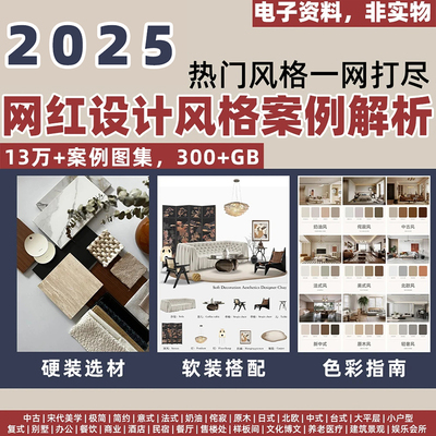 家装案例文案设计效果图2025 实景平面方案  实拍完工 按风格分类