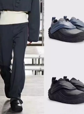 买手店正品Kiko Kostadinov德比鞋方头皮鞋魔术贴厚底男鞋增高