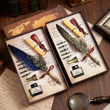 哈利波特羽毛笔纪念品欧式送人钢笔高颜值复古蘸墨笔周边生日礼物