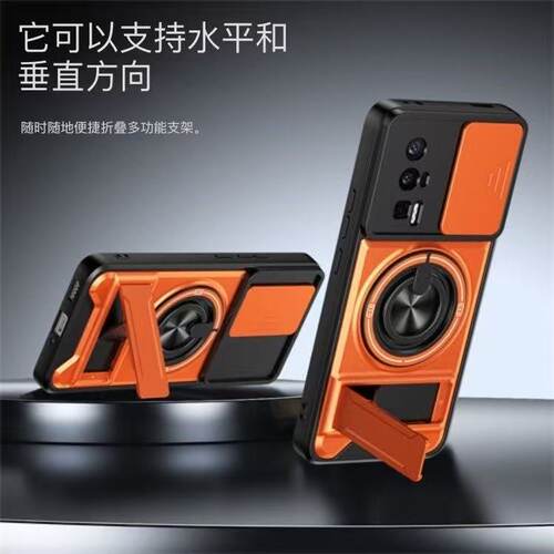 推拉窗小米红米K60防摔手机壳Redmik60Pro吸无线充POCOF5Pro多功能指环横竖隐形支架全包镜头保护壳