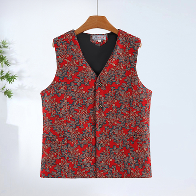 妈妈坎肩双层马甲有里衬衣服装