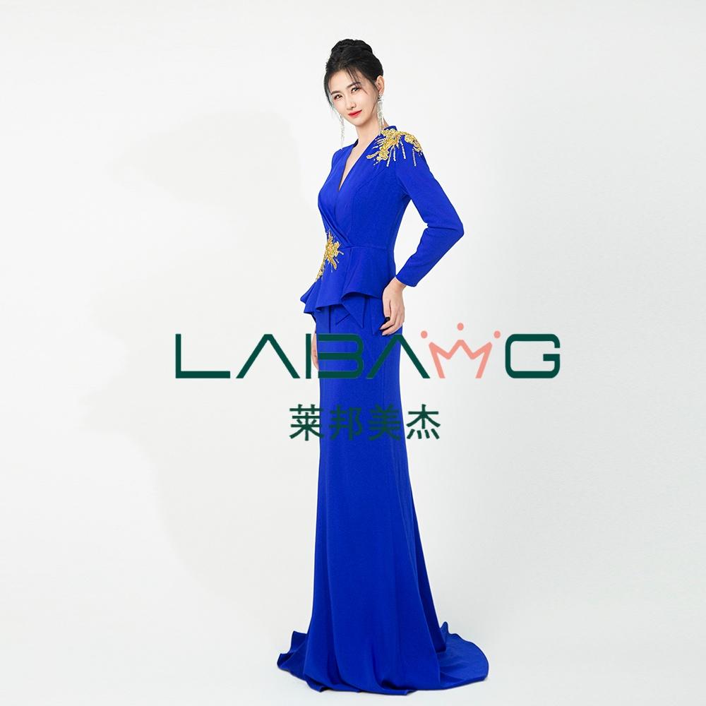 晚礼服主持人秋冬端庄大气高端轻奢高级感年会演出奢华大牌高端