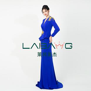 晚礼服主持人秋冬端庄大气高端轻奢高级感年会演出奢华大牌高端