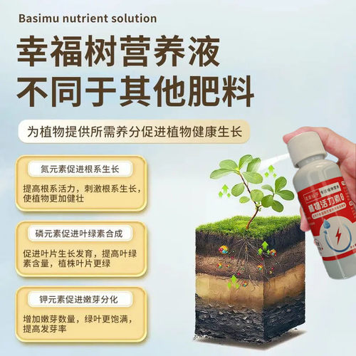 幸福树专用肥料急救掉叶子营养液落叶发黄开花烂根药怎么养杀虫肥