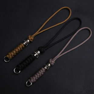 20CM长 沙丘户外 dao挂绳尾绳手绳刀坠挂件伞绳编织失手绳开口圈