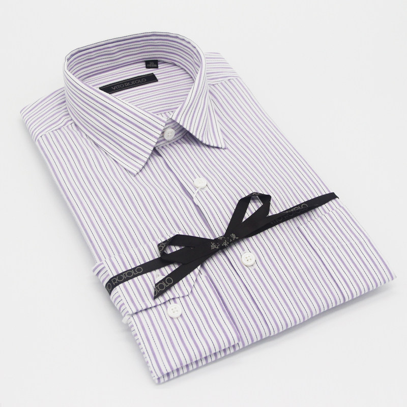 vito rufolo瓦尔德龙春秋新品长袖衬衫 男士免烫商务休闲衬衫