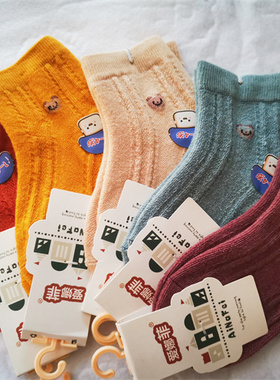 女童袜子精梳棉纯棉中筒袜可爱公主短袜儿童大童短袜宝宝秋冬款