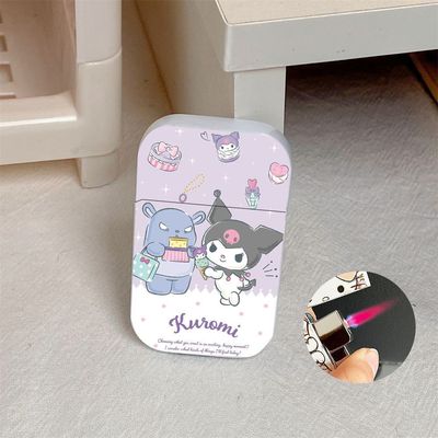 库洛米kt猫防风打火机创意个性金属充气高颜值网红爆款粉焰送男友