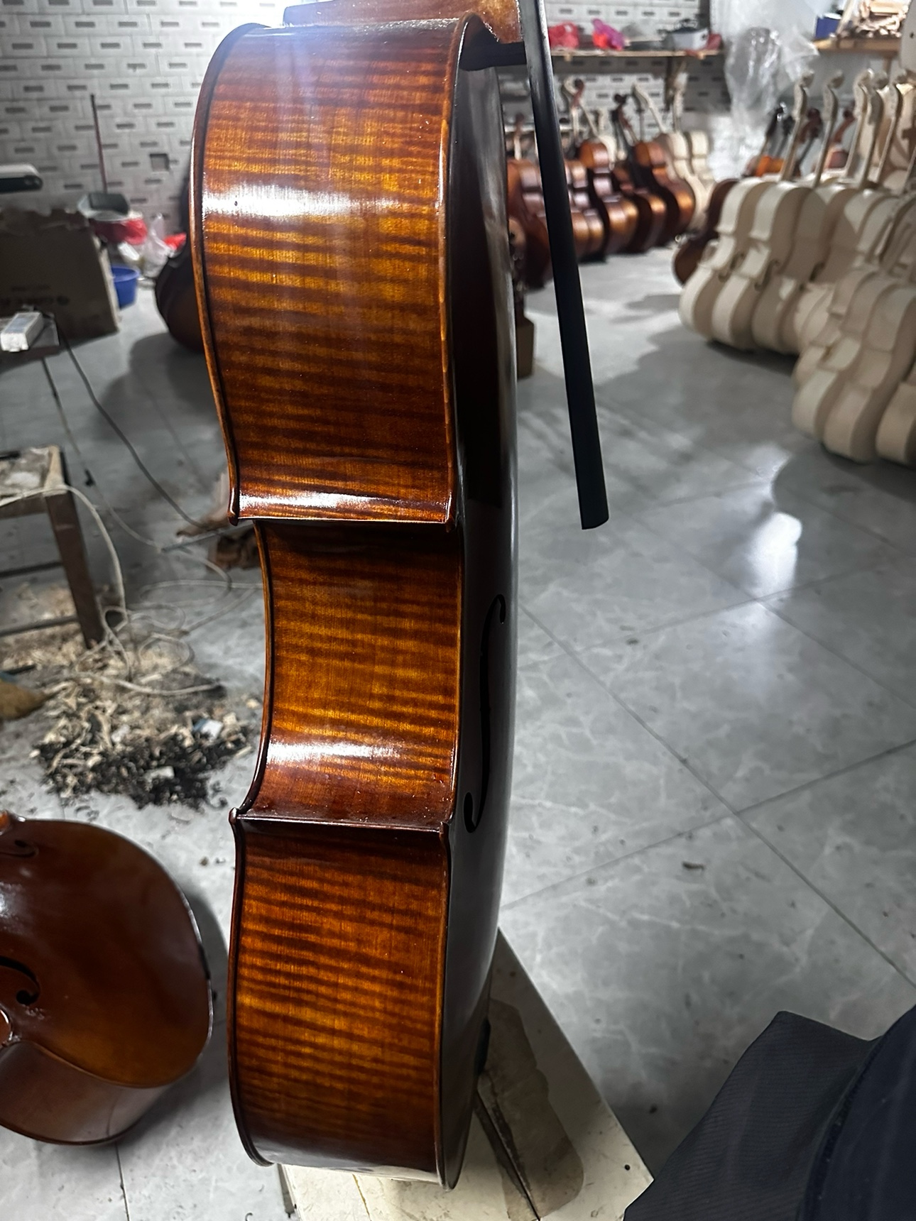 4/4油性漆全手工大提琴考级演奏款进口云杉木老料制作