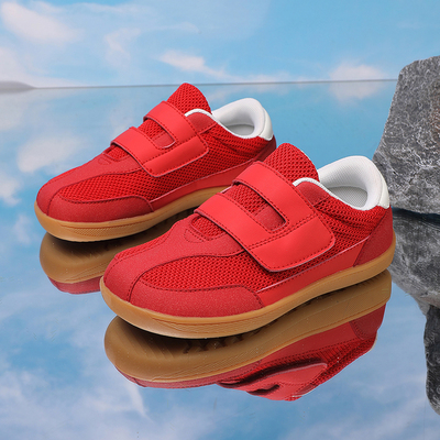 儿童宽头鞋加宽楦肥胖脚大头网面运动鞋透气跑步鞋赤足软底校园鞋