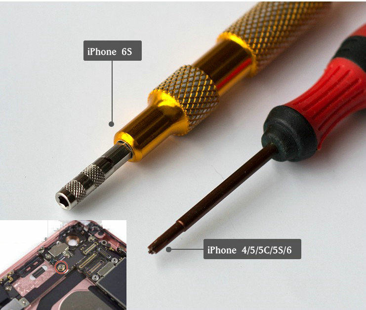 适用苹果7 6S 6plus5S4中板维修螺丝刀拆手机主板内六角2.5螺丝刀