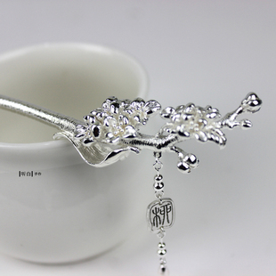 原创设计手工制作桂花发簪纯银簪子足银定制流苏盘发汉服发饰送礼