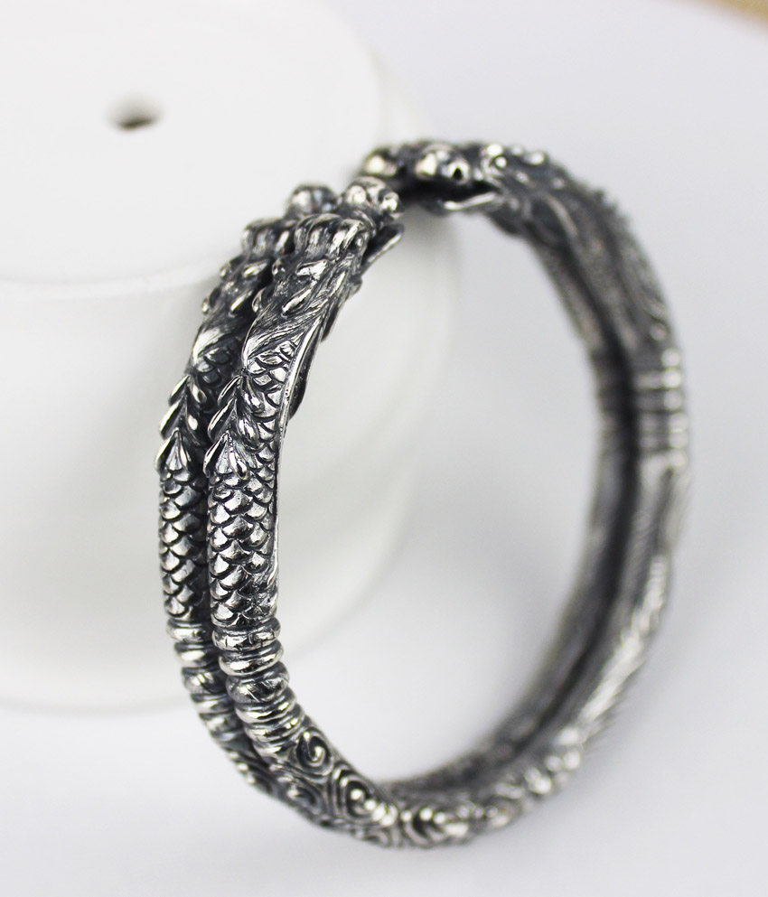 听白手作老九门双响环999足银手镯复古镯子