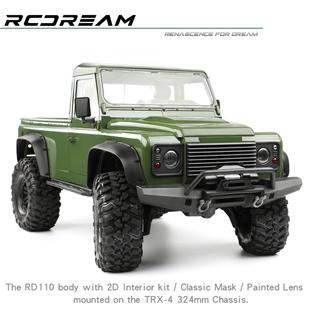 RCDream 荒野卫士 RD110 皮卡车壳 TRX4硬壳车壳 2门 324mm轴距