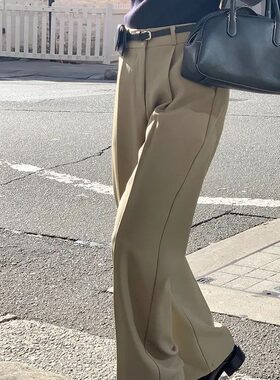 韩国INS火热糖果色系通勤百搭宽松休闲裤西裤2026夏季新品裤子女