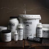 美国Golden高登丙烯颜料3.78L钛白色厚重型流质型黑色大容量防水