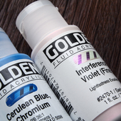 美国进口GOLDEN高登流质丙烯颜料球鞋 石膏模型上色DIY玻璃手绘