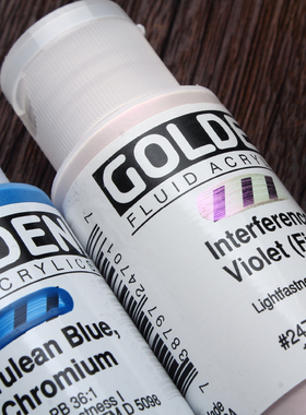 美国进口GOLDEN高登流质丙烯颜料球鞋石膏模型上色DIY玻璃手绘