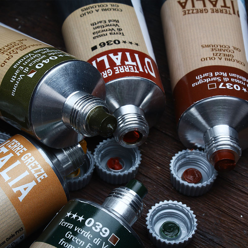 意大利进口莓莉Maimeri美利油画颜料土色系自然风景写生油彩60ml