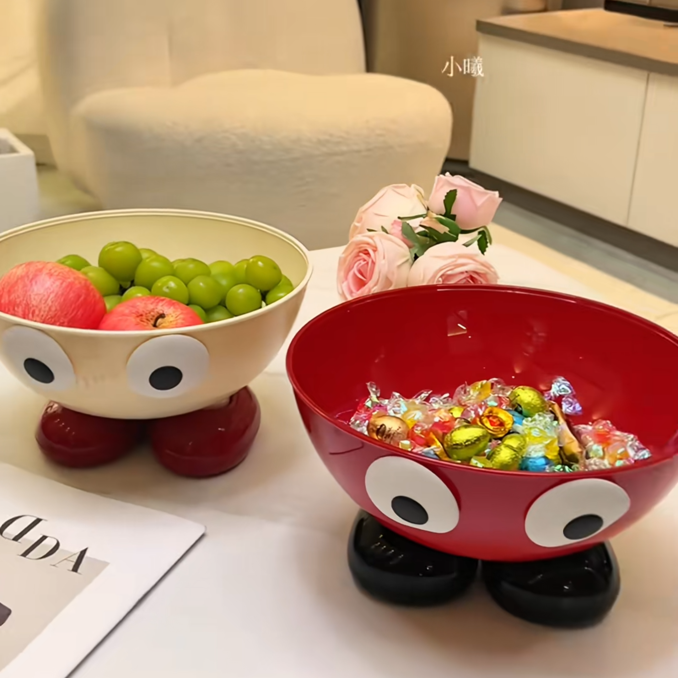 水果盘家用客厅高级感轻奢茶几干果坚果零食糖果创意大容量盘