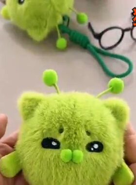 优质毛绒小精热门灵现货仿獭兔毛包挂件钩扣钥匙扣新款ins风热爆