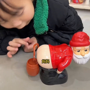 圣诞老人泡泡机儿童吹泡泡玩具放屁音乐搞怪电动自动网红礼物