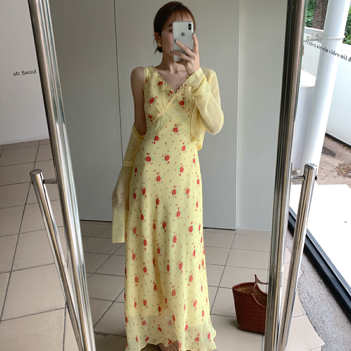 YOOMINI-型明媚朝气度假风2025夏新款长裙连衣裙Y10665-DSY小红花