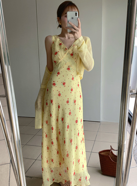 YOOMINI-型明媚朝气度假风2025夏新款长裙连衣裙Y10665-DSY小红花