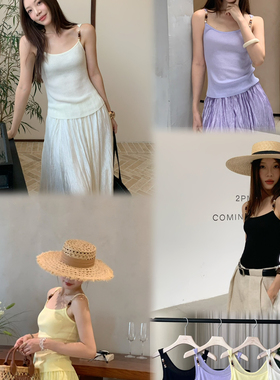 YOOMINI-莱赛尔极简高级感2025夏新款休闲内搭吊带背心Y17324-DSH