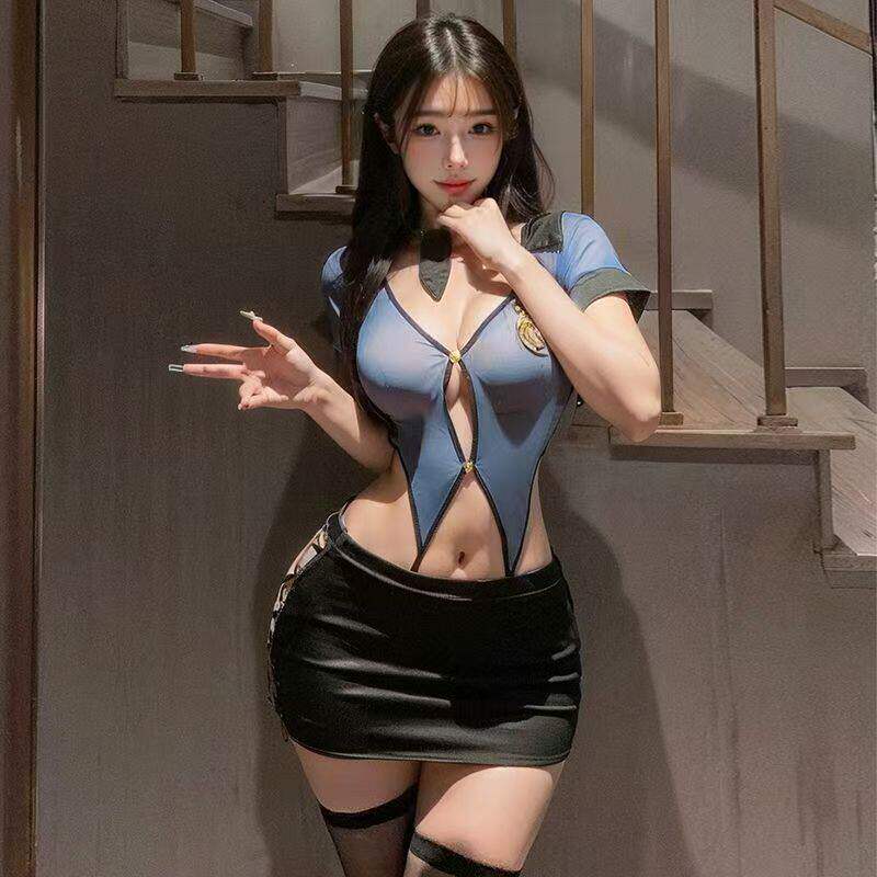 逍遥商城*趣情私房风空姐制服性感女警机长上衣ol女装修身丝袜显
