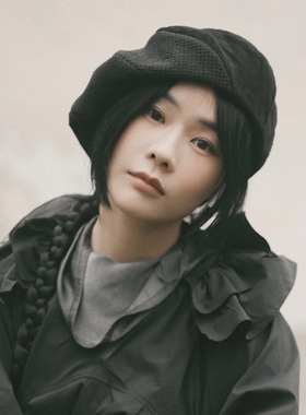 MING 重塑的南瓜 l 拼接黑色肌理设计师大帽头修脸云朵秋冬贝雷帽