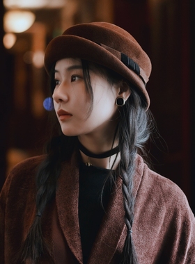 MING 留声机 l 捷克进口兔毛毡限量珍贵古董小礼帽秋冬保暖贝雷帽