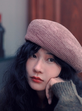 MING 迷惘面包 l 中古模具手工圆顶休闲调节雪尼尔秋冬保暖贝雷帽