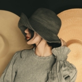 文艺实用亚麻原创春夏大檐遮阳防晒帽折叠渔夫帽 MING 胶片亚麻
