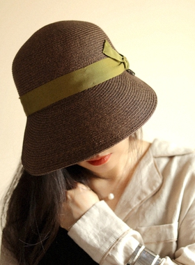 MING 圆圆的太阳 l 日本纸草AD10高密防晒遮阳大檐文艺日系草帽