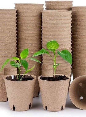 可降解纸浆育苗盆育种花盆营养盆培养盆营养钵定植盆营养杯育苗杯