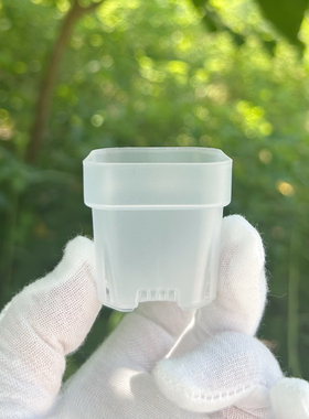 【口径4cm】特厚迷你多肉盆塑料矮方花盆透明阳台控养育苗小白方