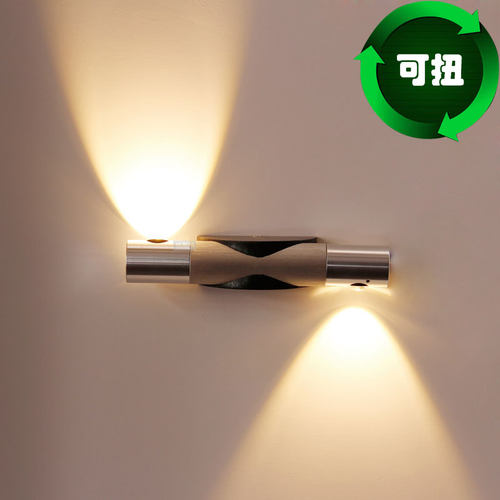床头灯卧室上下发光背景墙现代