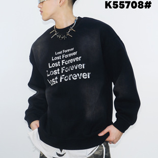 潮牌买手高品水洗扎染风男女圆领卫衣 539 WYK55708 538 537