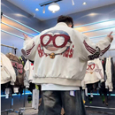 水洗牛仔羽绒服外套 681 男女短宽版 叮当猫潮牌冬季 YR3839 682素3