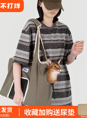 HiDREAM遛宠尼龙单肩猫包外出便携手提包小体狗包轻便宠物出行包