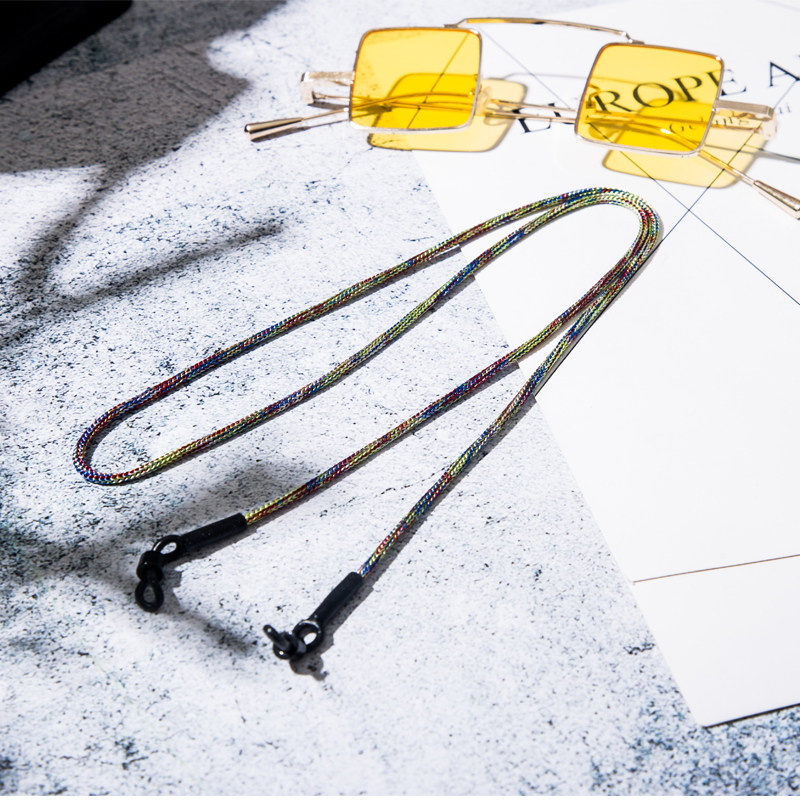 眼镜挂绳复古花色编织无金属固定防丢眼镜链墨镜老花挂脖链眼镜绳