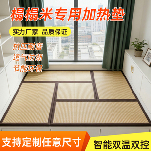 定制日式榻榻米炕床石墨烯电加热垫子椰棕黄麻阳台地垫四季通用