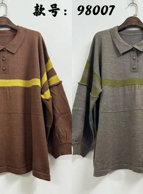 2025冬季新款简约宽松休闲百搭纯色长袖上衣女木棉花98007款