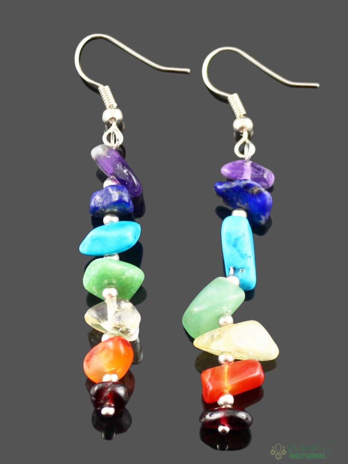 핸드메이드 7종 자갈 롱 이어링과 이어후크