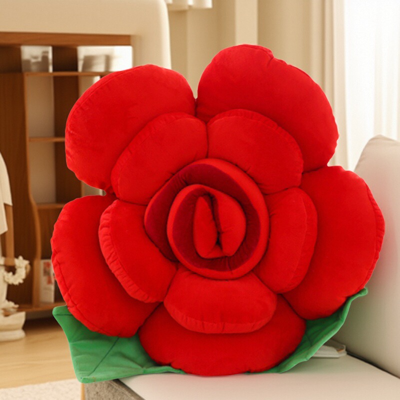 玫瑰花抱枕汽车靠垫结婚毛绒玩具