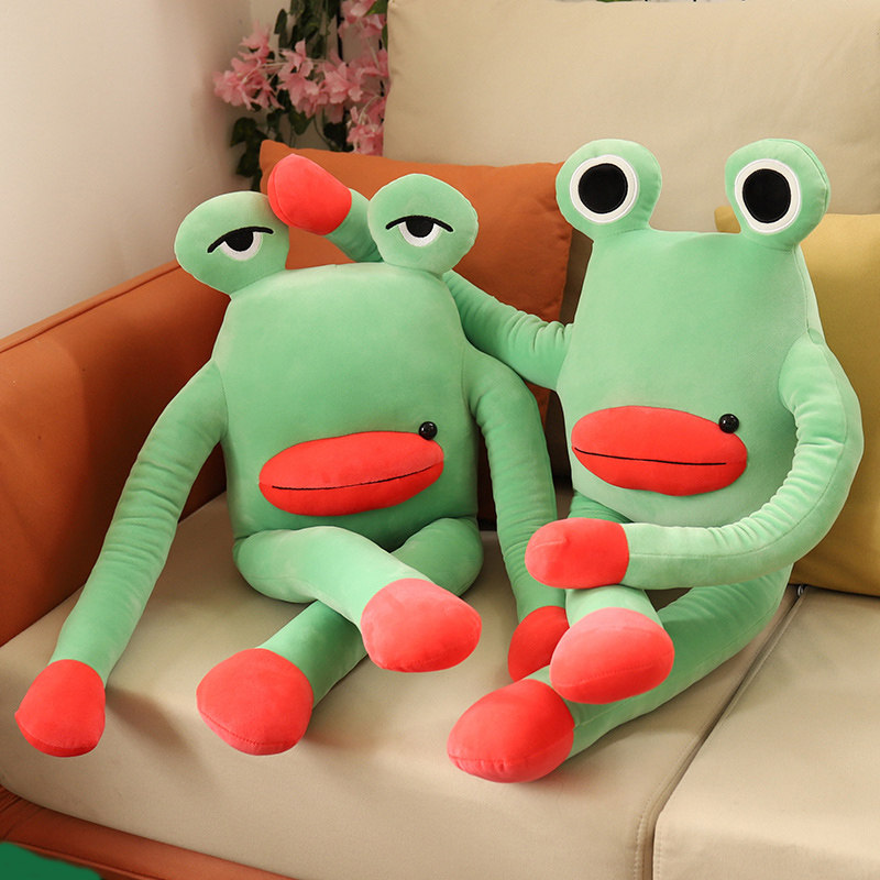 年度丑东西玩偶孤寡青蛙蛤蟆公仔毛绒玩具搞怪香肠嘴娃娃女生礼物