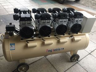 厂气泵空压机小型空气压缩机丰奥充气无油静音1500V 4木工喷漆气