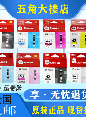 原装Canon佳能 CLI-42BK黑色GY灰色YMC彩色PRO-100打印机墨水PCPM