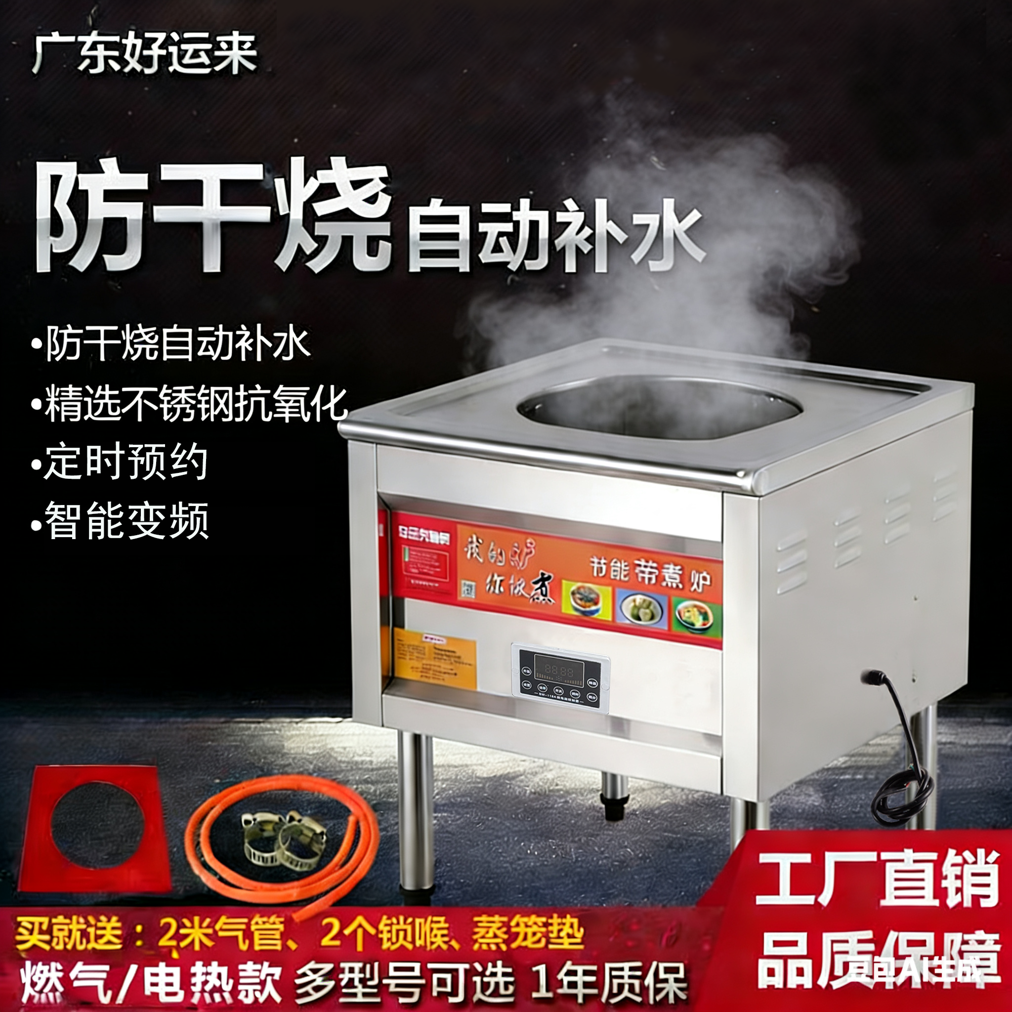 好运来蒸包炉商用燃气电煤气节能王蒸包子机电热馒头机肠粉机饭店